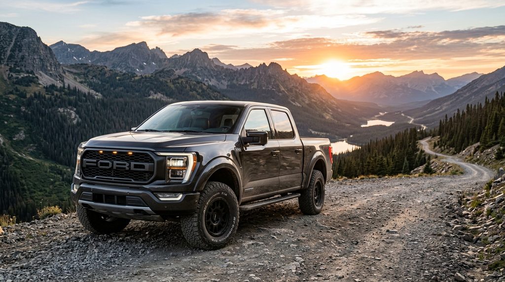 2027 Ford F-150 front three-quarter view