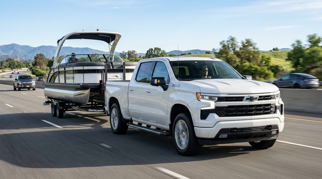 2027 Chevrolet Silverado 1500 towing with advanced driver assistance technology